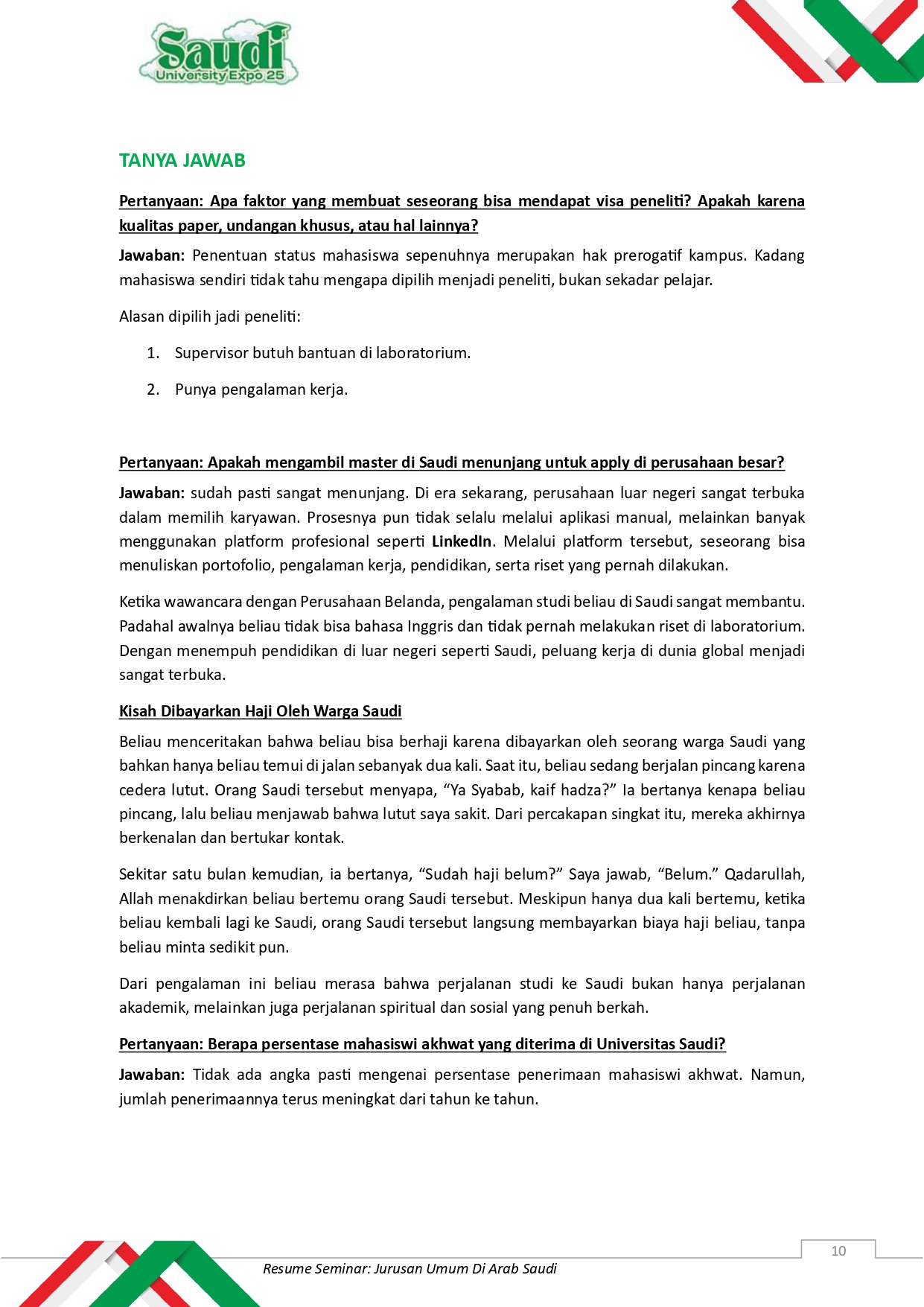Resume Seminar Saudi Expo 2025 page 11